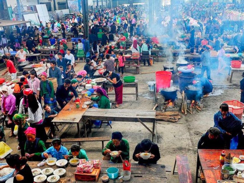 Le marché Meo Vac activités à Ha Giang