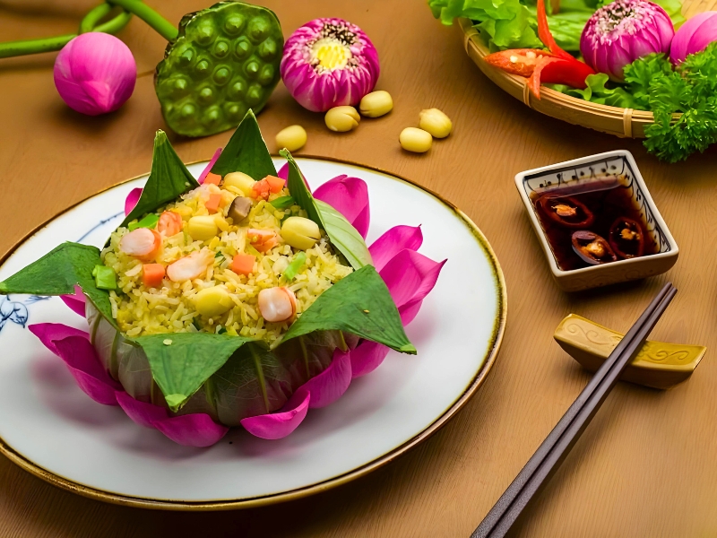 Com Goi La Sen (Riz en feuille de lotus)