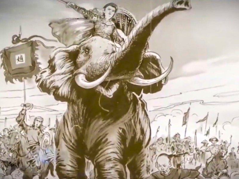 Ba Trieu, héroïne du IIIᵉ siècle, mena une révolte contre la domination chinoise en 248 – symbole de courage et de fierté nationale vietnamienne