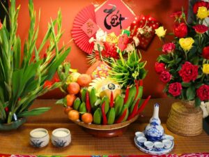 Vassoio di cinque frutti : una tradizione ancestrale per il Capodanno vietnamita