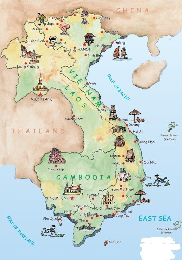 Carta del Sud del Vietnam : tra modernità e autenticità tropicale